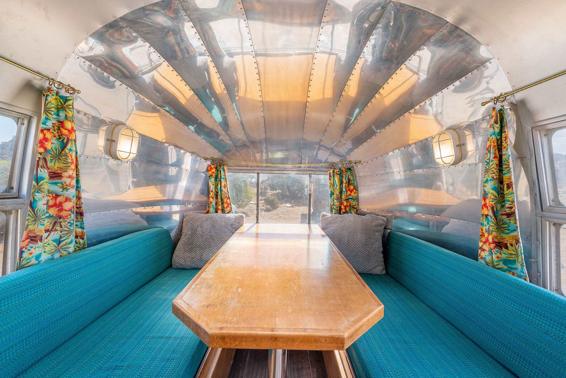 An Airstream at ESCAPE under the high desert sky