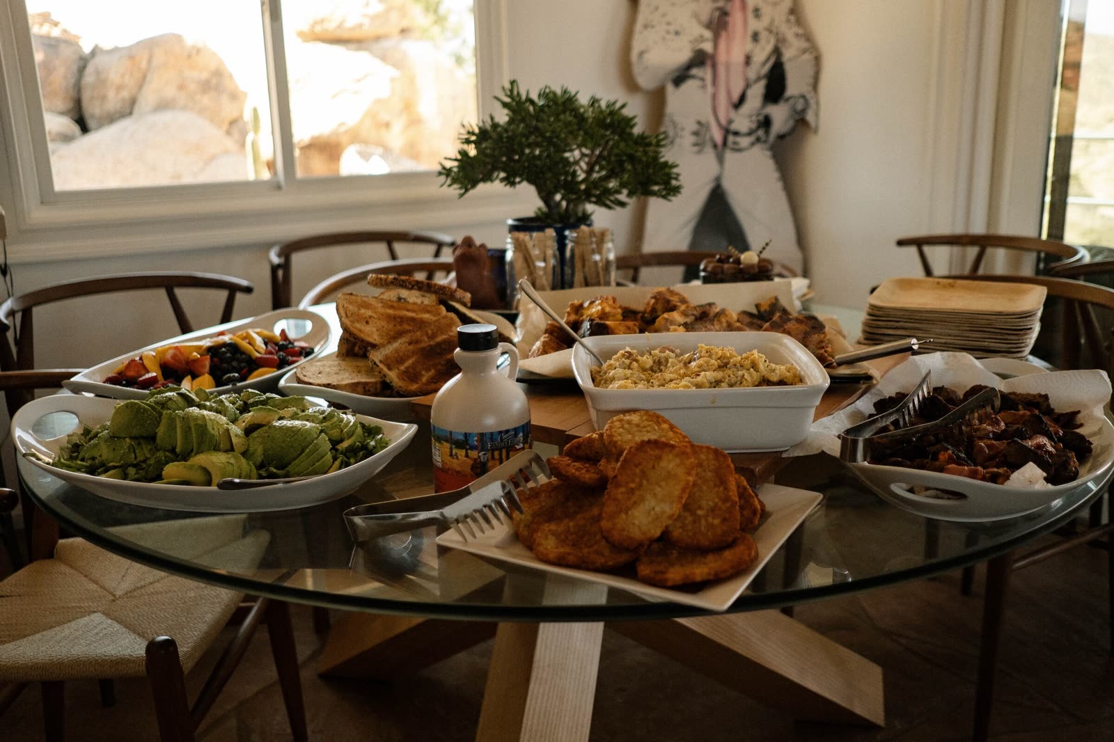 Breakfast on the property at ESCAPE during a songwriting camp