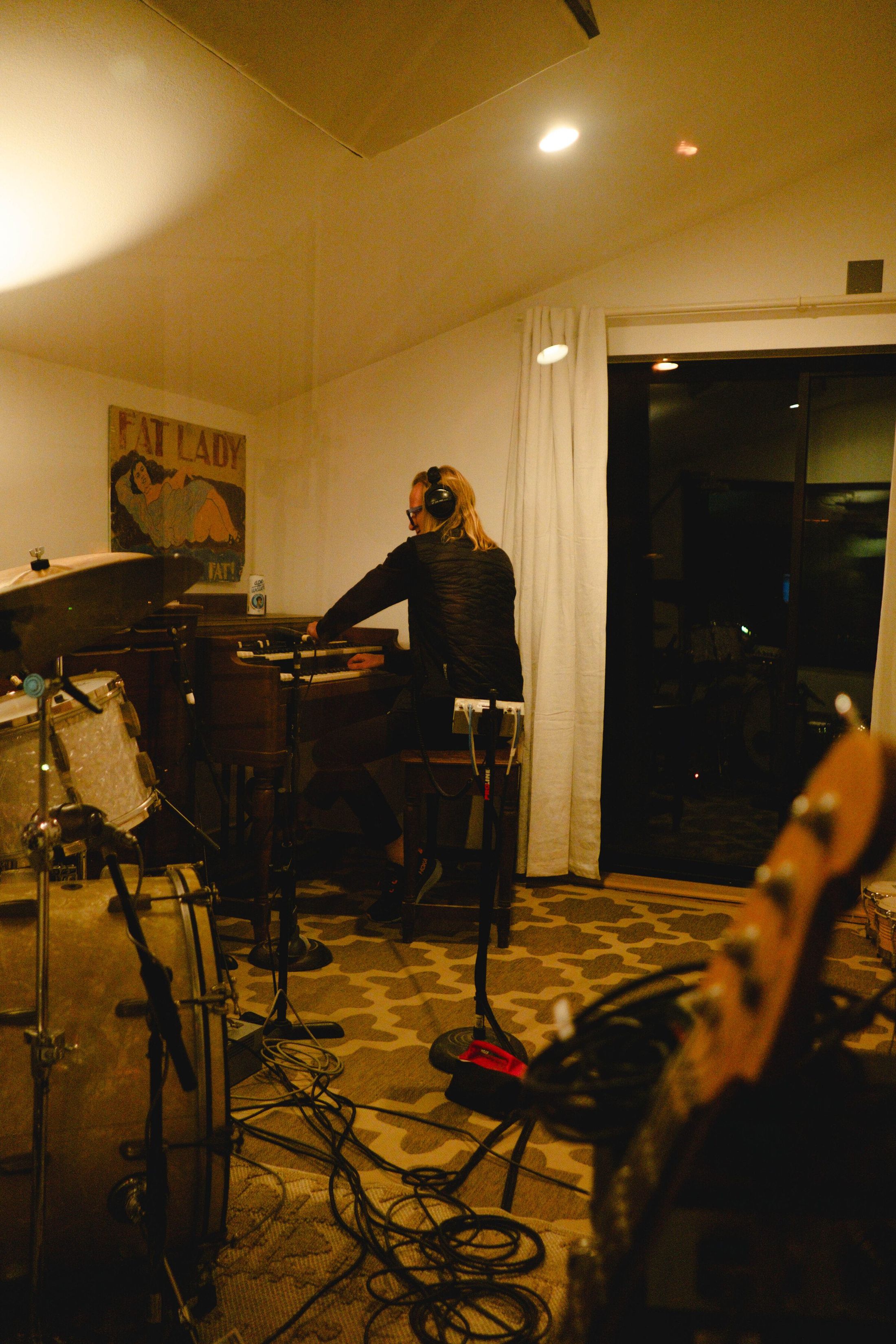 Kim Bullard at the keys during a camp at ESCAPE