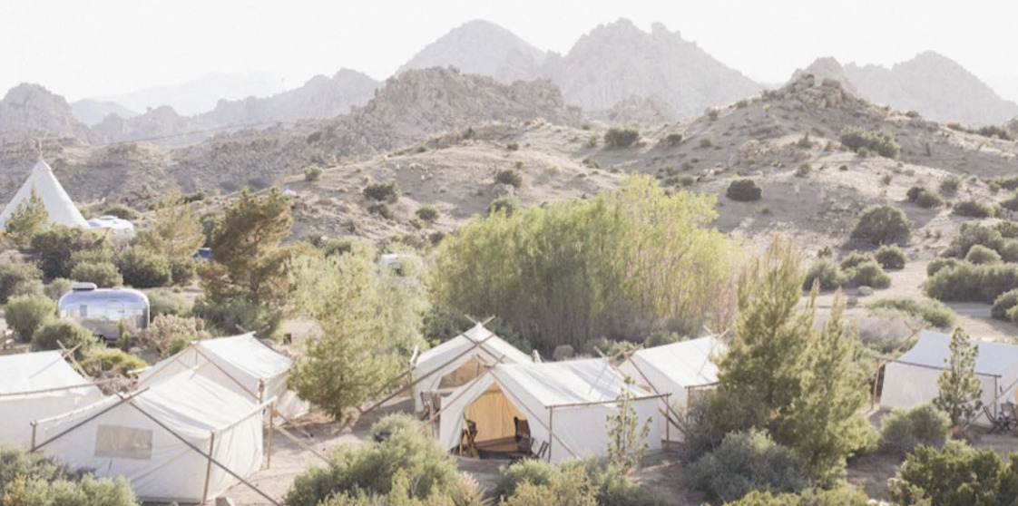 Diageo Under Canvas brand activation in the desert at ESCAPE, Pioneertown