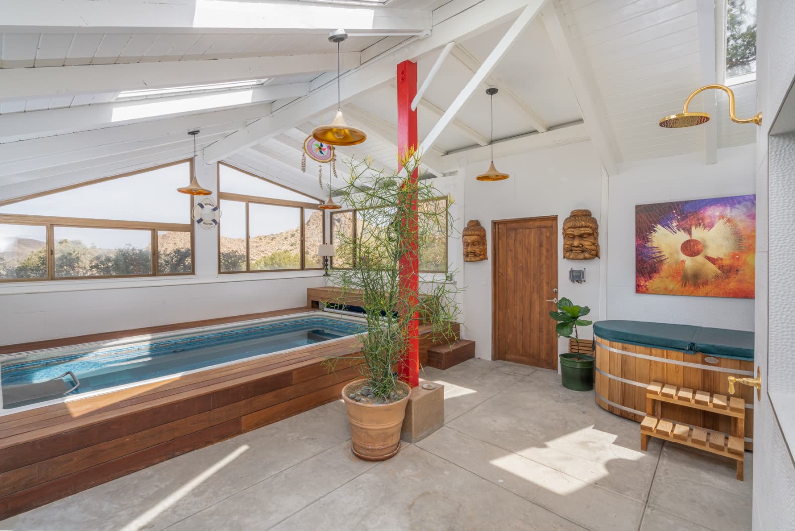 The wellness pavilion with endless pool at ESCAPE