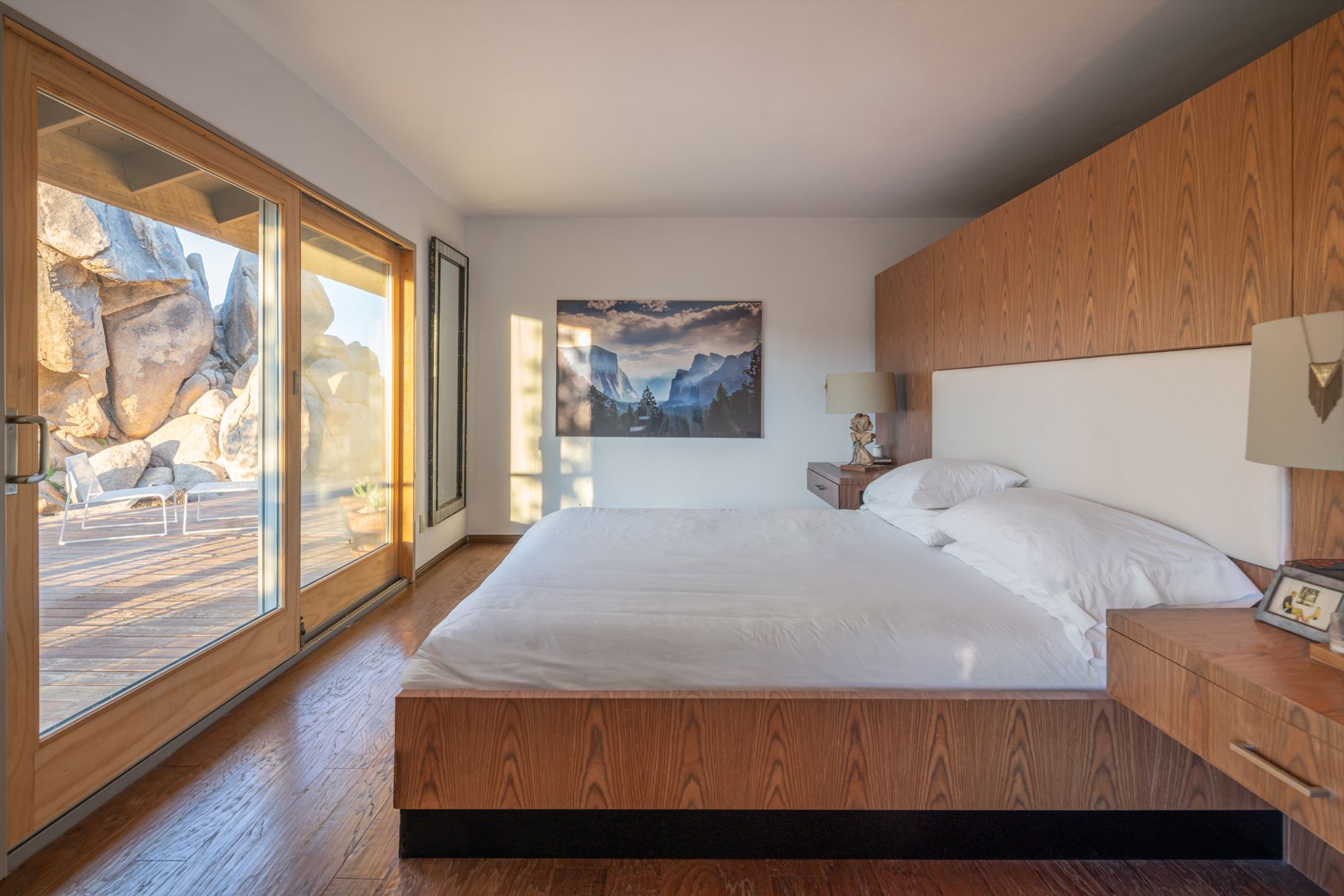 Main House master bedroom with desert view
